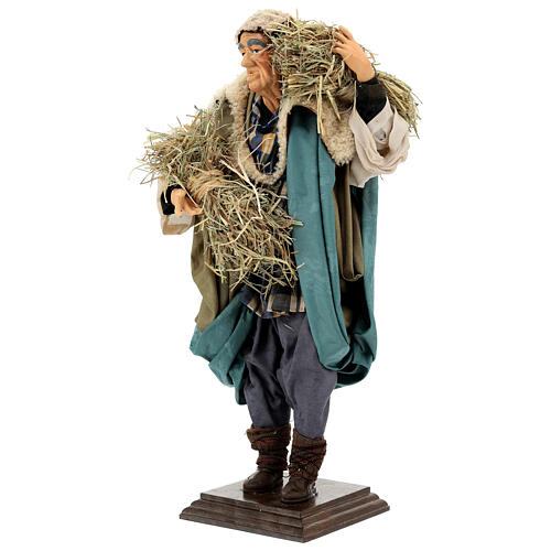 Shepherd with straw for 45 cm Neapolitan nativity 3