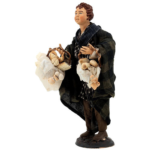 Statue boy carrying bread for 35 cm Neapolitan nativity 3