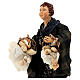 Statue boy carrying bread for 35 cm Neapolitan nativity s4