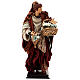 Statue woman with flowers 45 cm Neapolitan nativity s1