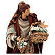Statue woman with flowers 45 cm Neapolitan nativity s2