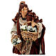 Statue woman with flowers 45 cm Neapolitan nativity s4