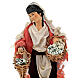 Femme avec paniers de fleurs santon pour crèche napolitaine 35 cm s2