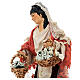 Femme avec paniers de fleurs santon pour crèche napolitaine 35 cm s4