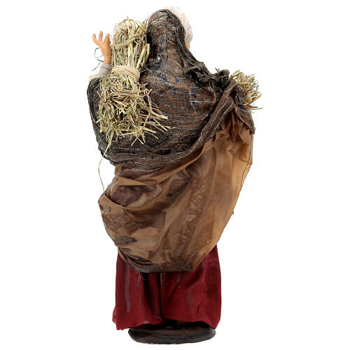 Woman with hay, statue for Neapolitan Nativity Scene with 35 cm characters 6