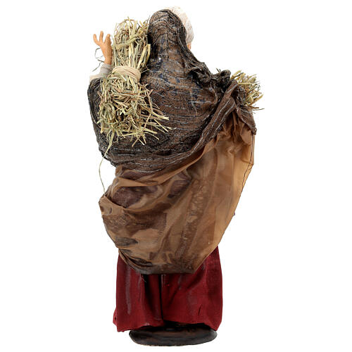 Statuina donna con fieno 35 cm presepe napoletano 6