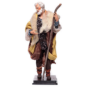 Uomo con bastone statua terracotta 45 cm presepe napoletano