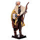 Man with wooden staff statue terracotta 45 cm Neapolitan nativity s4