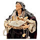 Mann Figur aus Terrakotta mit Caciotta Käse 45 cm neapolitanische Krippe s4