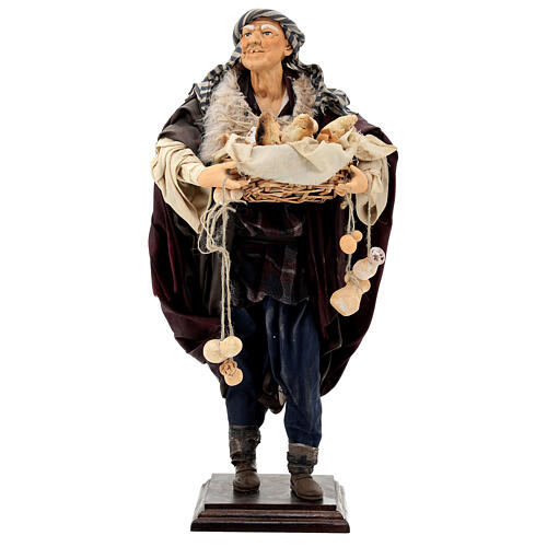 Man with cheese, statue for Neapolitan Nativity Scene with 45 cm characters 1