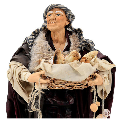 Man with cheese, statue for Neapolitan Nativity Scene with 45 cm characters 2