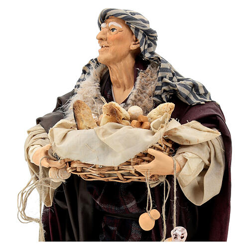 Man with cheese, statue for Neapolitan Nativity Scene with 45 cm characters 4