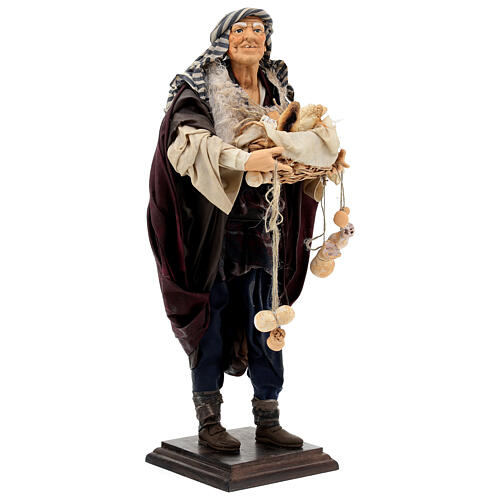 Man with cheese, statue for Neapolitan Nativity Scene with 45 cm characters 5