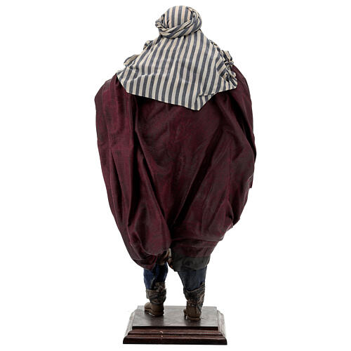 Estatua terracota hombre con queso 45 cm belén napolitano 7