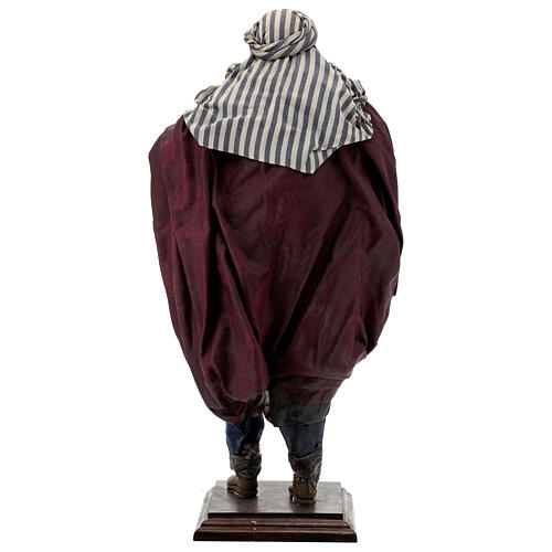 Figurka z terakoty mężczyzna z koszem, 45 cm, szopka neapolitańska 7