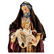 Heiliger Joseph Figur aus Terrakotta mit Kind 30 cm neapolitanische Krippe s2