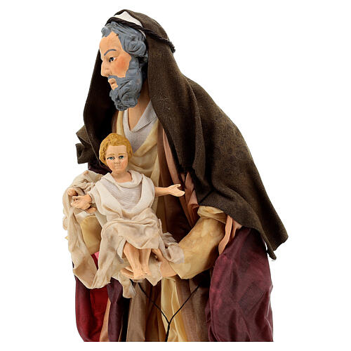 St Joseph with baby Jesus statue 30 cm terracotta Neapolitan nativity 4