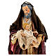 St Joseph with baby Jesus statue 30 cm terracotta Neapolitan nativity s2