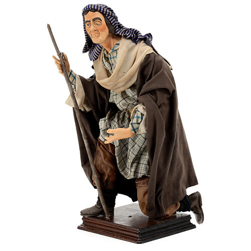Figurka z terakoty mężczyzny z laską, 45 cm, do szopki neapolitańskiej 3