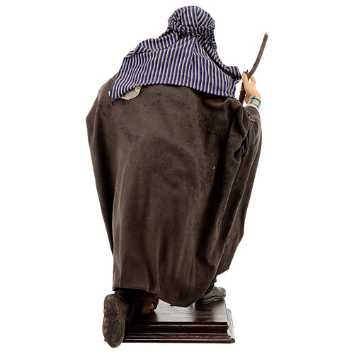 Figurka z terakoty mężczyzny z laską, 45 cm, do szopki neapolitańskiej 6