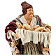 Frau Figur aus Terrakotta mit Caciotta Käse 45 cm neapolitanische Krippe s4