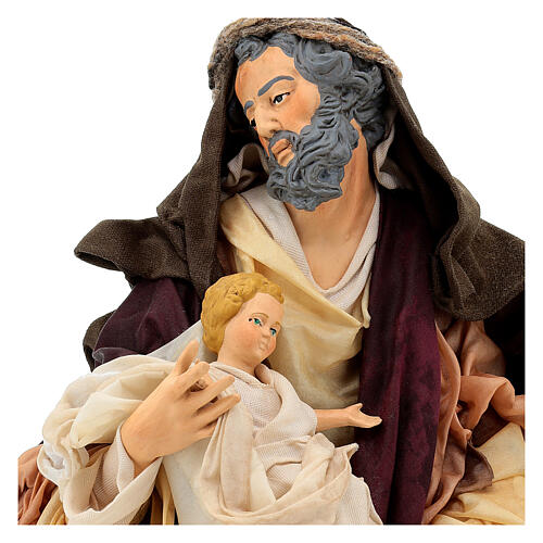Saint Joseph et Enfant santon pour crèche napolitaine 45 cm 6