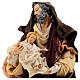 Statue of St Joseph and baby Jesus terracotta 45 cm Neapolitan nativity s2
