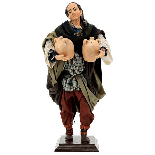 Homem com jarras figura para presépio napolitano de 45 cm altura média 1