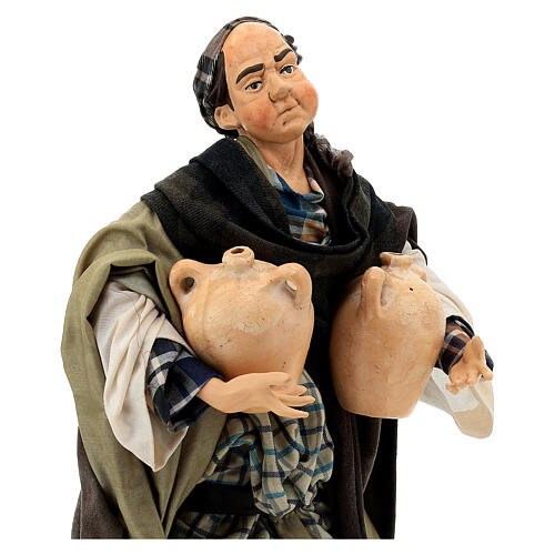 Homem com jarras figura para presépio napolitano de 45 cm altura média 2