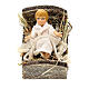 Baby Jesus in a manger wood terracotta 8 cm Neapolitan nativity s1
