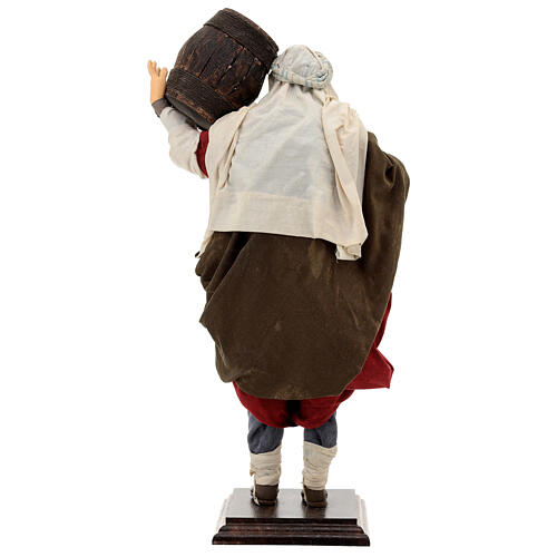 Man with barrel, statue for Neapolitan Nativity Scene of 45 cm 5