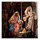 White glass case 50x30x30 cm with 18 cm Holy Family, of Neapolitan Nativity Scene s2