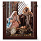 Brown case 60x30x30 cm with 18 cm Holy Family, Neapolitan Nativity Scene s2