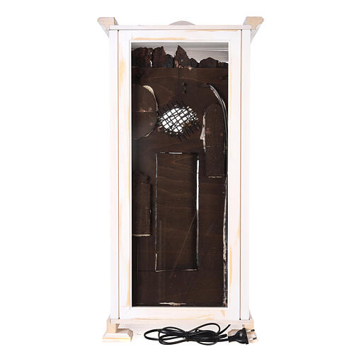 Natividade 22 cm vitrine branca 70x30x30 cm presépio napolitano 6