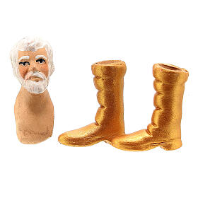 Głowa, dłonie i nogi, 13 cm, szopka neapolitańska