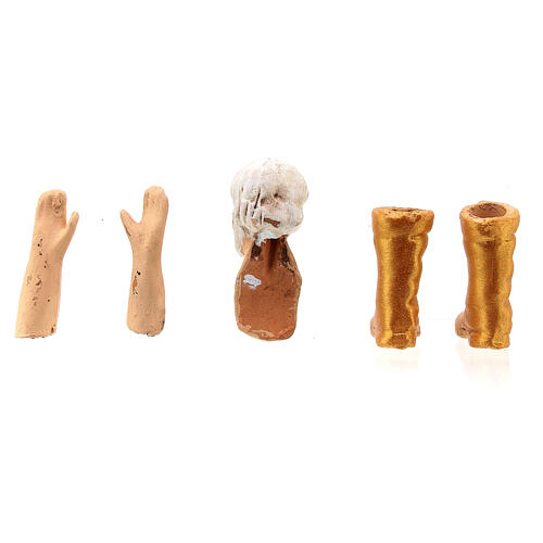 Głowa, dłonie i nogi, 13 cm, szopka neapolitańska 4