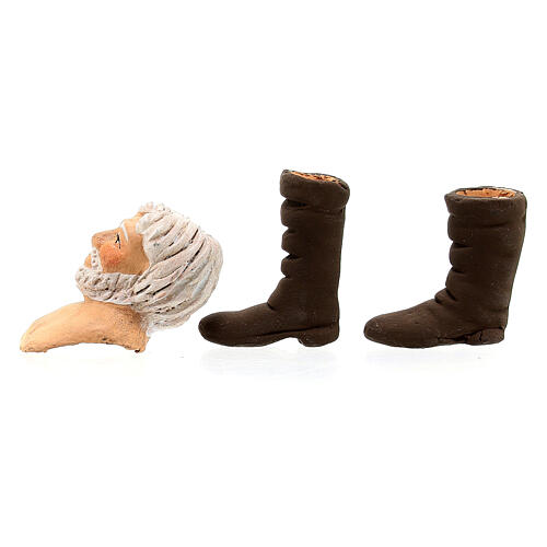 Testa mani piedi presepe cm 13 uomo presepe napoletano 2