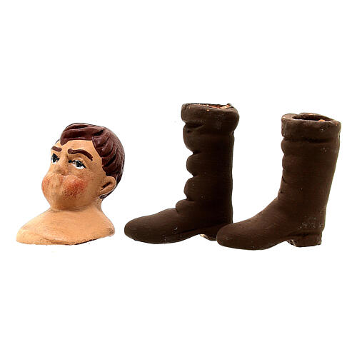 Głowa, ręce, nogi, trębacz 13 cm, szopka neapolitańska 2