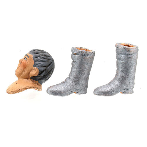 Głowa, ręce, nogi, białe, 13 cm, szopka neapolitańska 2