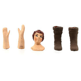 Körperteile-Set aus Terrakotta, Junge, für 13 cm Krippe