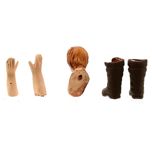 Körperteile-Set aus Terrakotta, Benino, für 13 cm Krippe 4