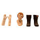 Głowa, ręce, nogi mężczyzna, 13 cm, szopka neapolitańska s1