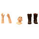 Körperteile-Set aus Terrakotta, älterer Mann, für 13 cm Krippe s1