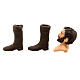 Testa mani piedi uomo moro 13 cm presepe napoletano s2
