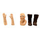 Körperteile-Set aus Terrakotta, älterer kahler Mann, für 13 cm Krippe s1