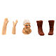 Körperteile-Set aus Terrakotta, ältere Frau, für 13 cm Krippe s1
