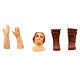 Körperteile-Set aus Terrakotta, blonde Frau, für 13 cm Krippe s1