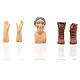 Körperteile-Set aus Terrakotta, reife Frau, für 13 cm Krippe s1