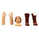 Körperteile-Set aus Terrakotta, junge Frau, für 13 cm Krippe s1
