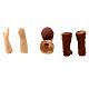 Körperteile-Set aus Terrakotta, Frau mit braunem Haar, für 13 cm Krippe s4